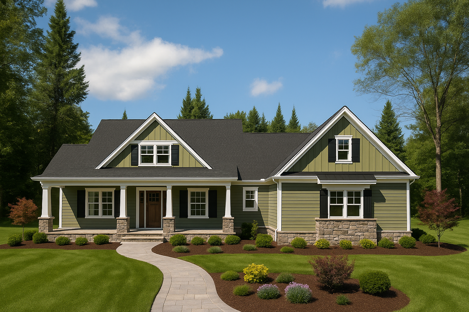 Front elevation of Plan 240506
